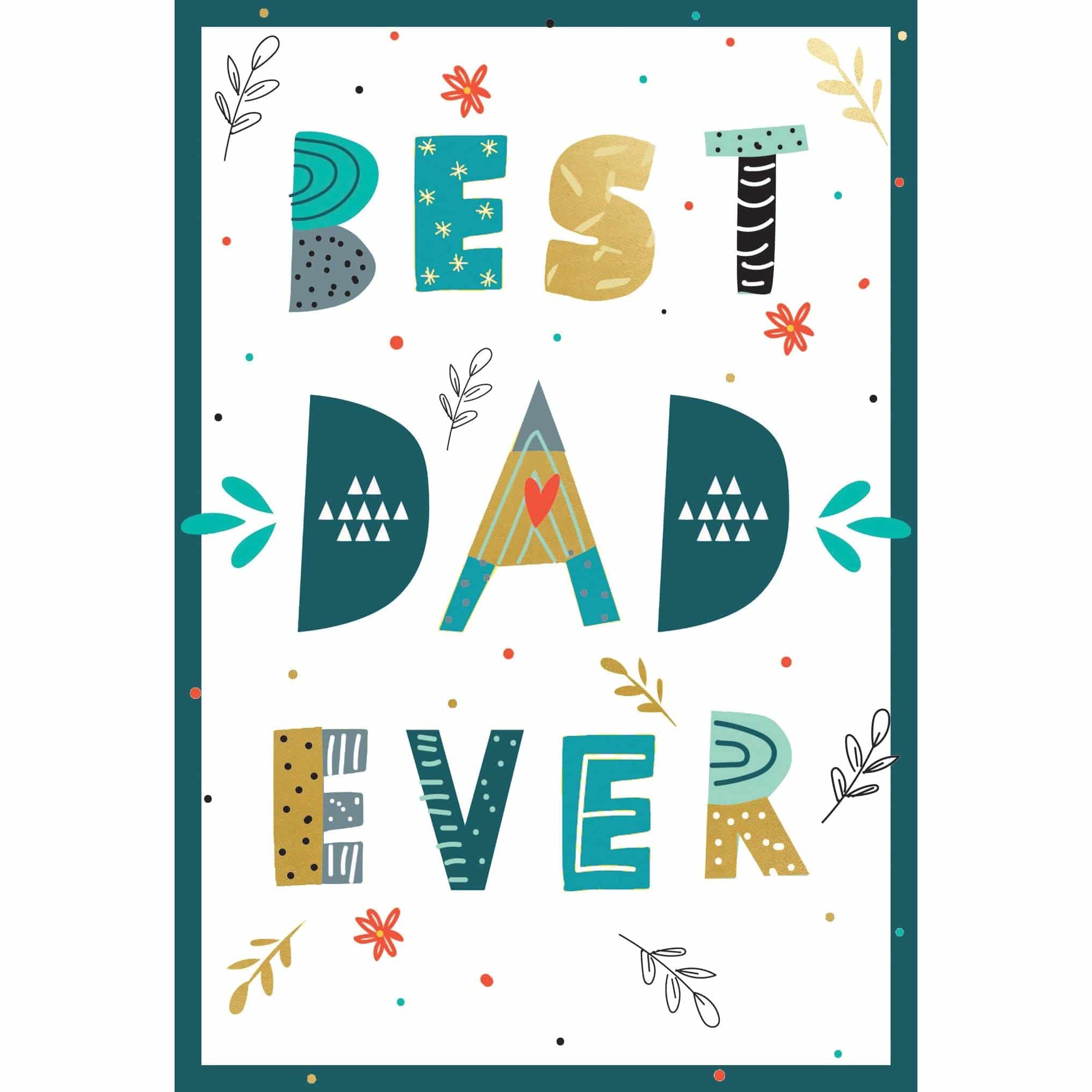Pictura Best Dad Ever birthday father card with colorful design and heartfelt message for special occasions.